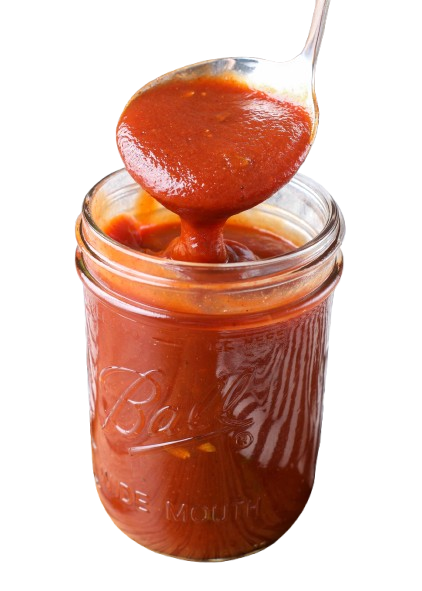 BBQ Saus op pizza